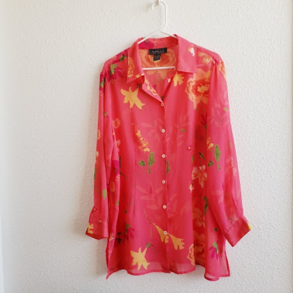 Lane Bryant Tops - Lane Bryant  colorful floral top blazer